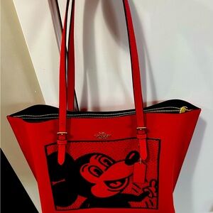 Authentic Coach Micky Collab Tote! New and never used!!